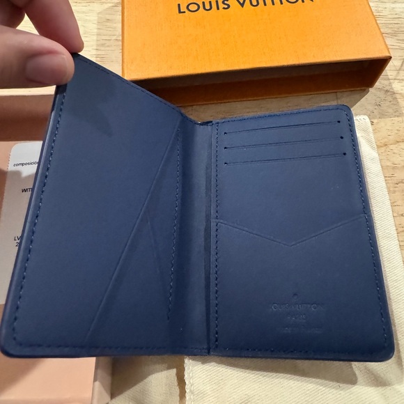 Louis Vuitton-Pocket Organizer Navy Blue NEW - Picture 3 of 4